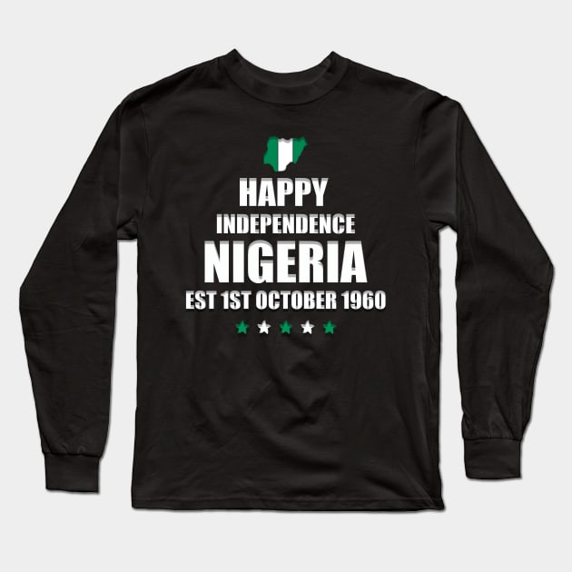 Happy Independence Nigeria Long Sleeve T-Shirt by alzo